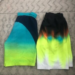 Vibrant Gradient Swim Shorts Set